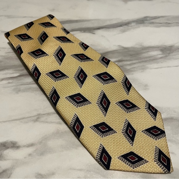 Robert Talbott Patrick James 100% Silk Geometric Tie - Picture 1 of 5
